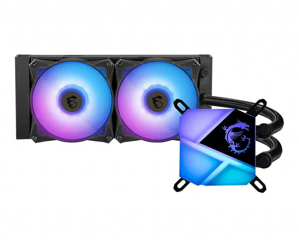 MSI MSI MAG CORELIQUID C240 Liquid CPU Cooler '240mm Radiator | 2x 120mm ARGB PWM Fan | ARGB lighting | MSI Center Supported | Compatible with Intel and AMD Platforms | Latest LGA 1700 ready' (MAG CORELIQUID C240)