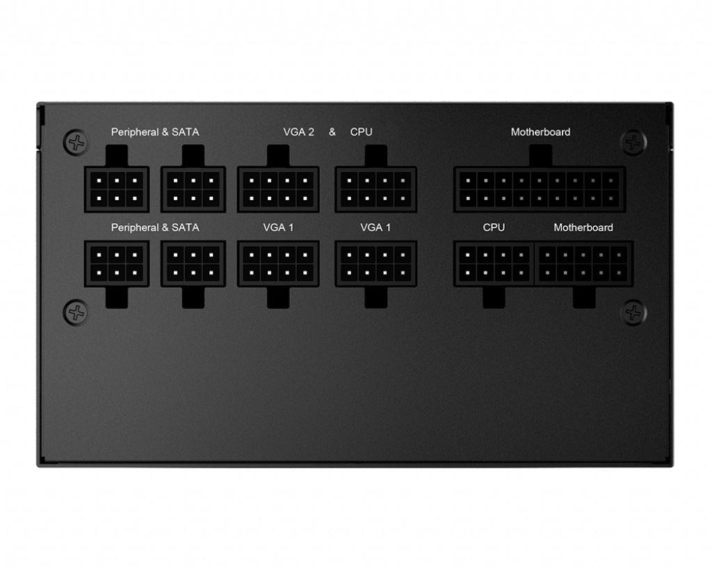 MSI MSI MPG A850GF UK PSU '850W | 80 Plus Gold certified | Fully Modular | 100% Japanese Capacitor | Flat Cables | ATX Power Supply Unit | UK Powercord | Black | Support Latest GPU' (MPG A850GF)