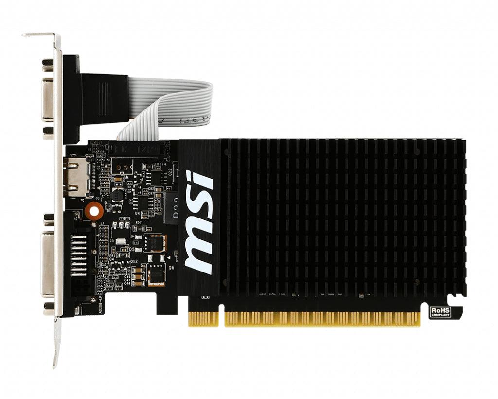 MSI NVIDIA GeForce GT 710 | PCI Express 2.0 | 1GB DDR3 64-bit | 19W | VGA | 1x HDMI | 1x DL-DVI-D (GT 710 1GD3H LP)