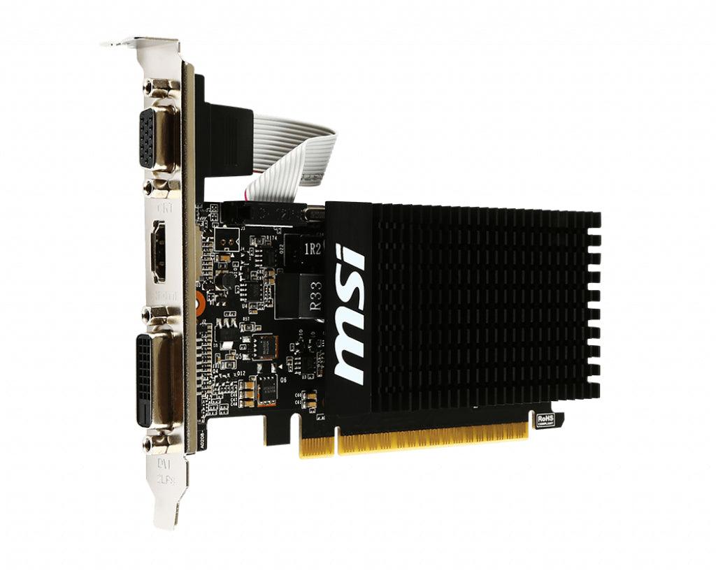 MSI NVIDIA GeForce GT 710 | PCI Express 2.0 | 1GB DDR3 64-bit | 19W | VGA | 1x HDMI | 1x DL-DVI-D (GT 710 1GD3H LP)