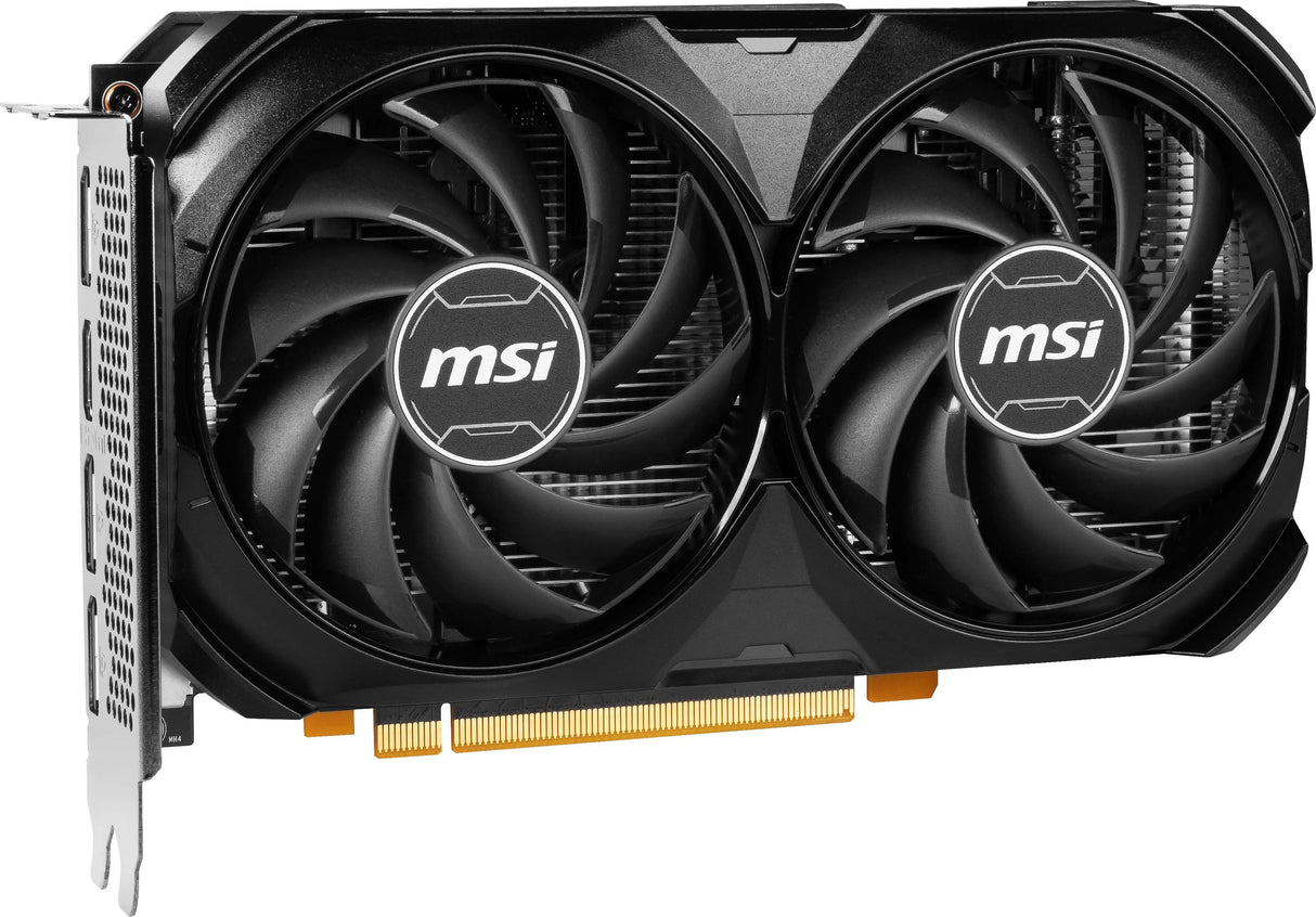 MSI NVIDIA GeForce RTX 4060 | 8GB GDDR6 | 128 bit | PCI Express 4.0 | 1 x HDMI (2.1a) | 3 x DP (1.4a) | CUDA | DirectX 12 Ultimate | OpenGL 4.6 | 115W (GEFORCE RTX 4060 VENTUS 2X BLACK 8G OC)