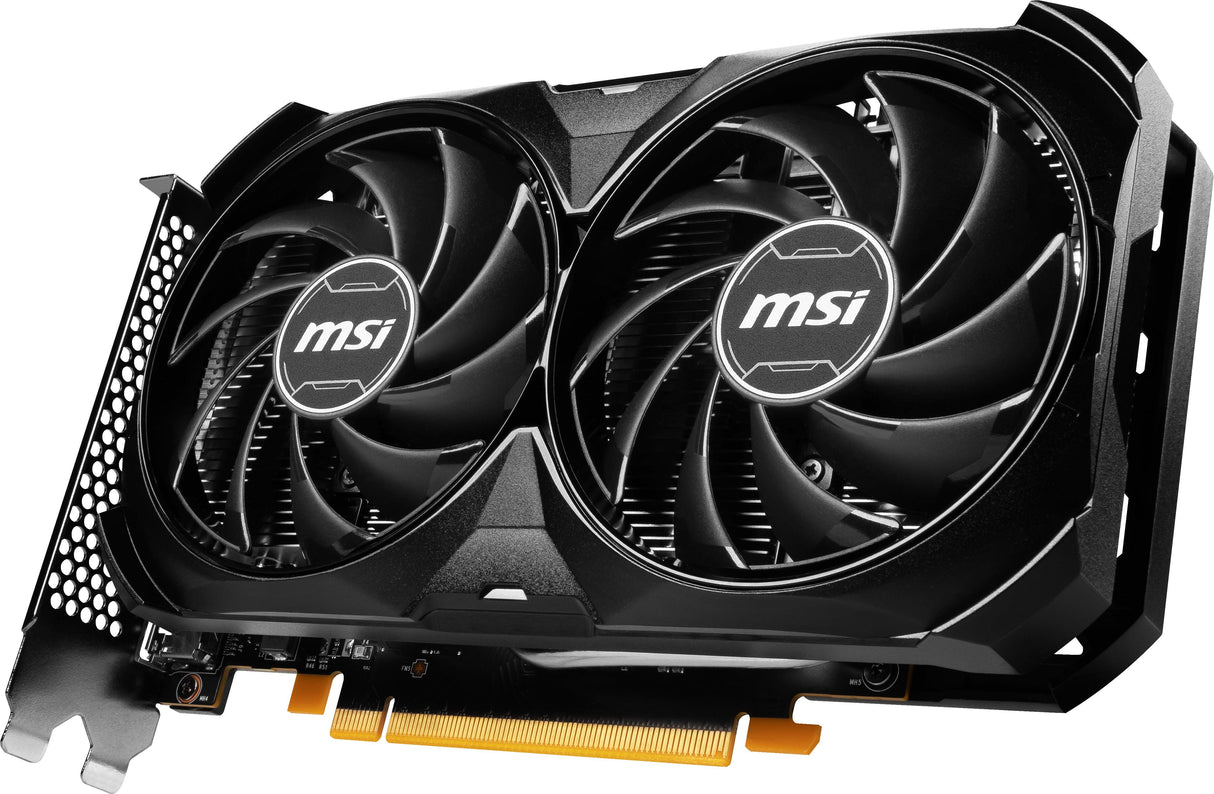 MSI NVIDIA GeForce RTX 4060 | 8GB GDDR6 | 128 bit | PCI Express 4.0 | 1 x HDMI (2.1a) | 3 x DP (1.4a) | CUDA | DirectX 12 Ultimate | OpenGL 4.6 | 115W (GEFORCE RTX 4060 VENTUS 2X BLACK 8G OC)