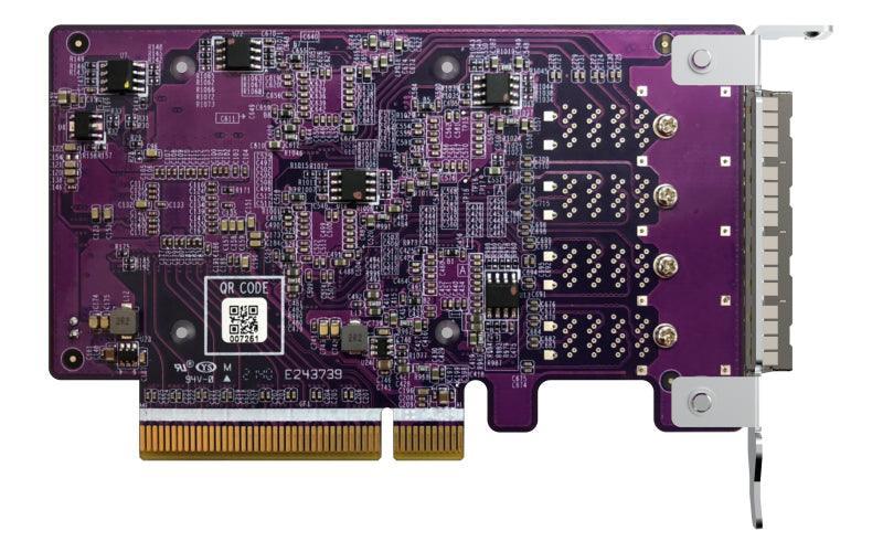 QNAP 16x SATA | 4x SFF-8644 | PCIe Gen3 x8 (64Gbps) | 117.72 x 68.9 x 18.26 mm (QXP-1600ES-A1164)