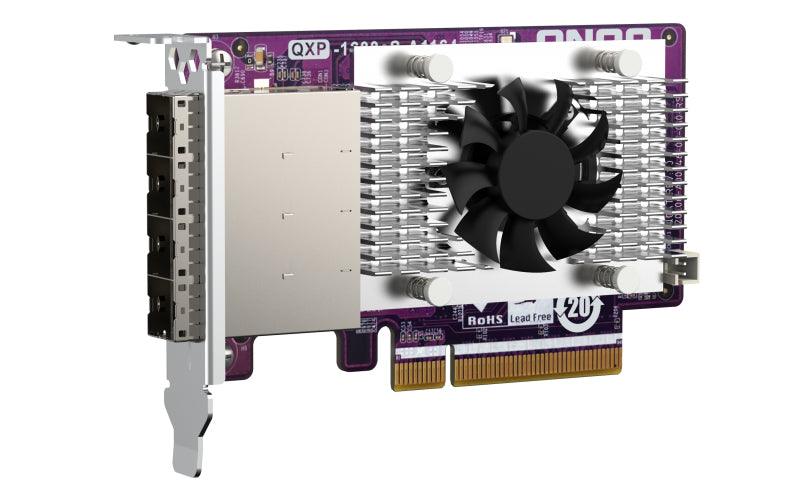 QNAP 16x SATA | 4x SFF-8644 | PCIe Gen3 x8 (64Gbps) | 117.72 x 68.9 x 18.26 mm (QXP-1600ES-A1164)