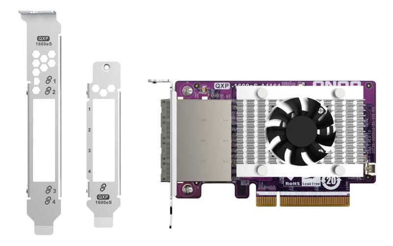 QNAP 16x SATA | 4x SFF-8644 | PCIe Gen3 x8 (64Gbps) | 117.72 x 68.9 x 18.26 mm (QXP-1600ES-A1164)