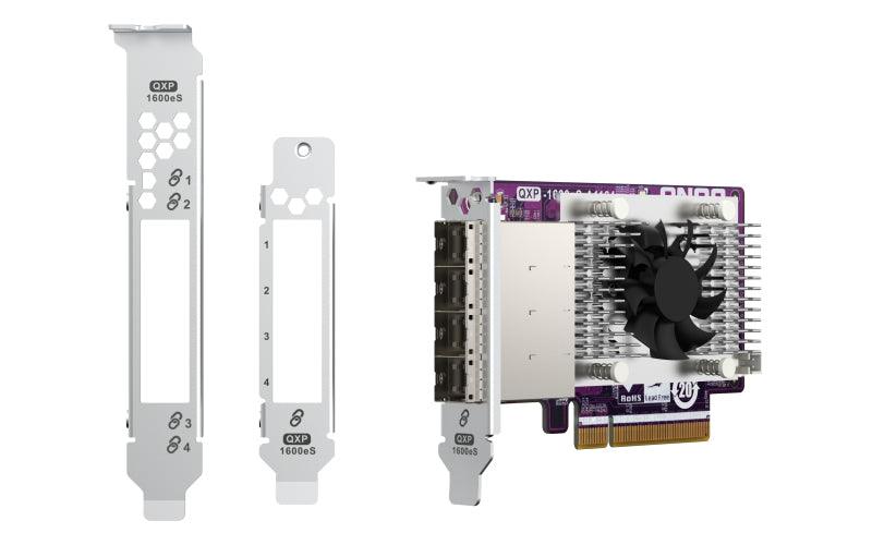 QNAP 16x SATA | 4x SFF-8644 | PCIe Gen3 x8 (64Gbps) | 117.72 x 68.9 x 18.26 mm (QXP-1600ES-A1164)