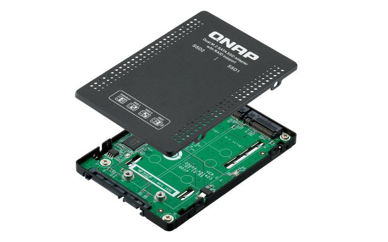QNAP 2 x M.2 2280 SATA 6Gbps SSD | RAID 0|1 | 100.5 x 69.9 x 9.5 mm | 0.1 kg (QDA-A2MAR)