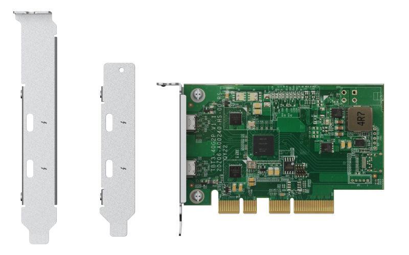 QNAP 2 x Thunderbolt 3 (USB Type-C) | PCIe Gen3 x 4 | Low-Profile|Full Height Pre-Installed (QXP-T32P)