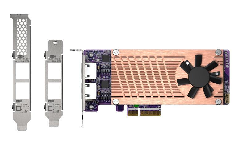 QNAP 2x 2.5GBASE-T | 2 x M.2 2280 | PCIe Gen3 x4 | 152.65x68.9x20.6 mm (QM2-2P2G2T)