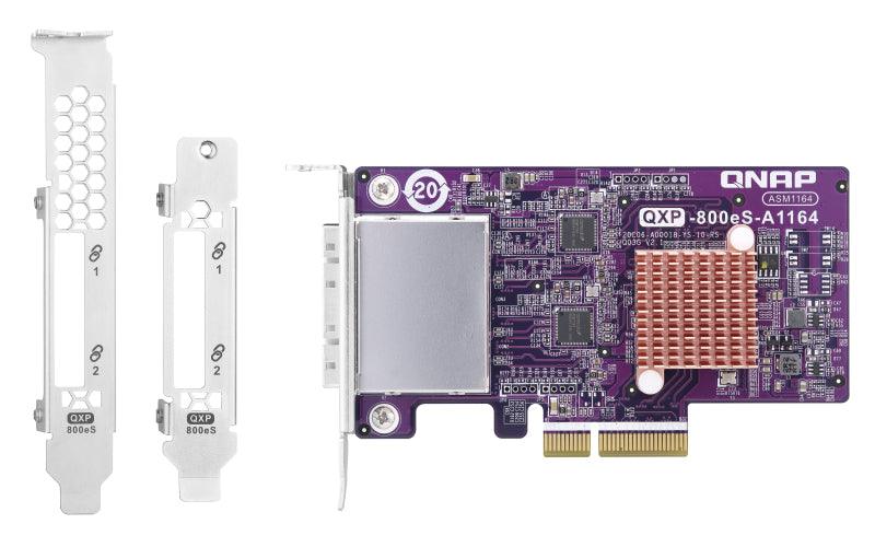 QNAP 2x SFF-8088 | Asmedia ASM1164 | 8x SATA | PCIe Gen3 x4 (QXP-800ES-A1164)