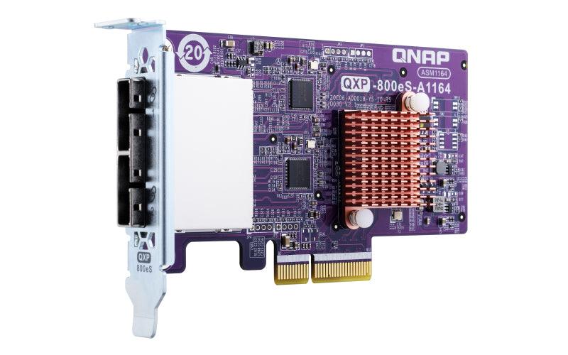 QNAP 2x SFF-8088 | Asmedia ASM1164 | 8x SATA | PCIe Gen3 x4 (QXP-800ES-A1164)