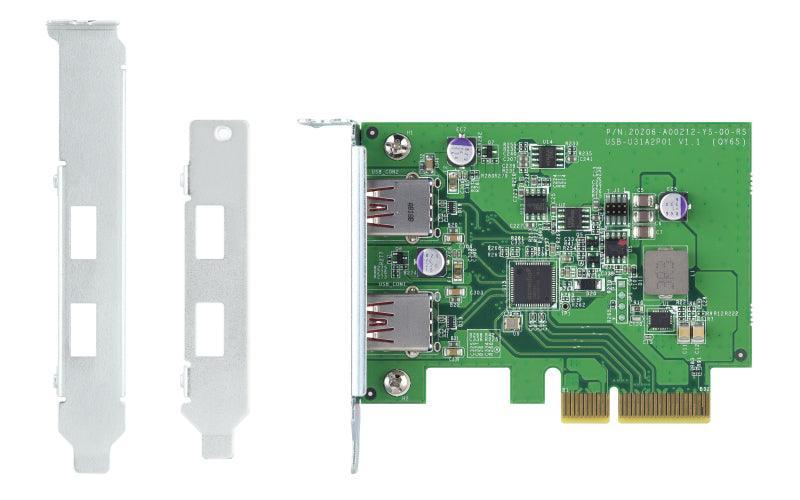 QNAP 2x USB 3.2 A | PCIe x2 2.0 | 89.65x68.9x14 mm (QXP-10G2U3A)
