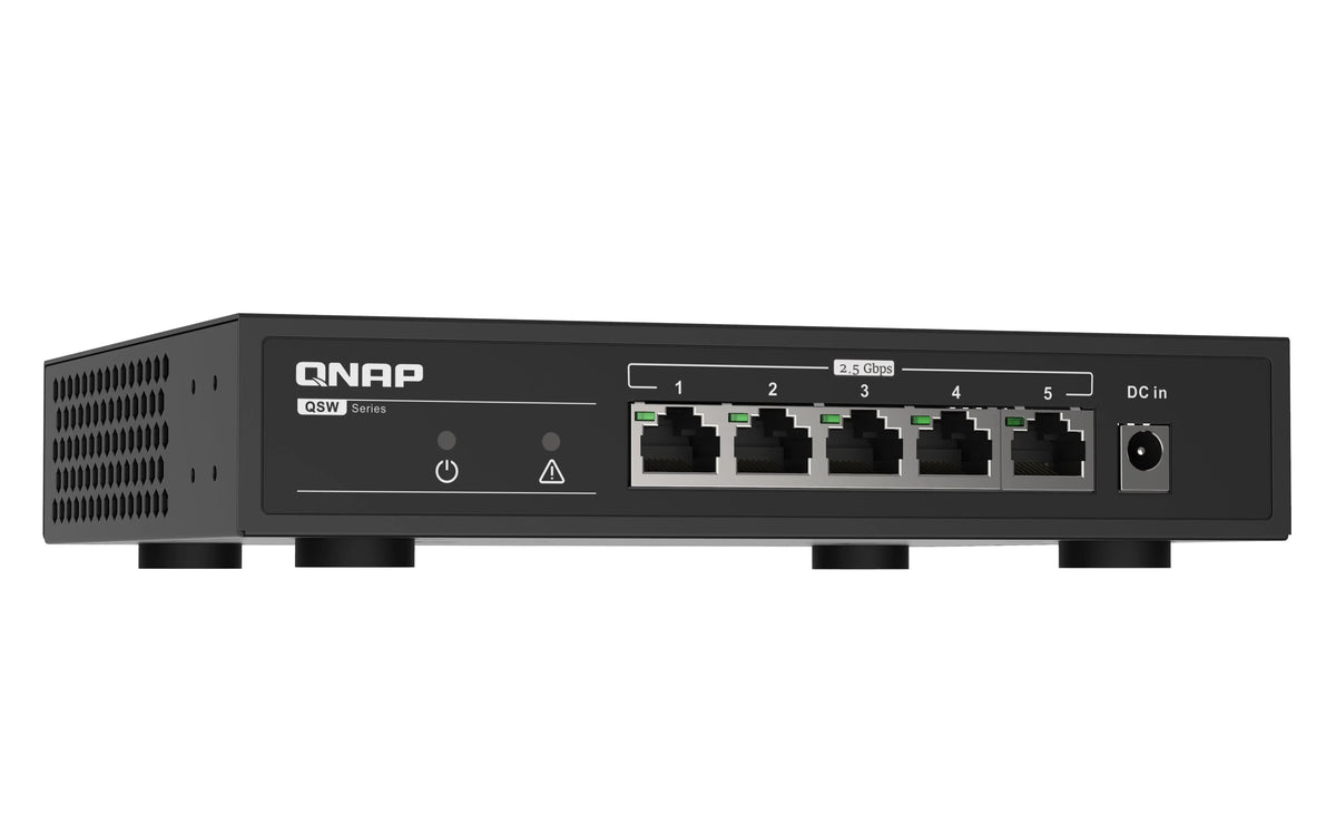 QNAP 5x RJ-45 2.5GbE | Unmanaged | 12V DC | 0.577 kg (QSW-1105-5T)