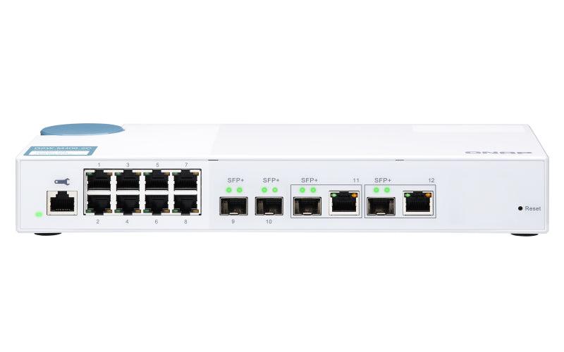 QNAP 8x RJ45 1GbE | 2x 10GbE SFP+|RJ45 Combo | 2x 10GbE SFP+ | Web Managed | 100-240VAC | 50|60 Hz | 1.15 kg (QSW-M408-2C)