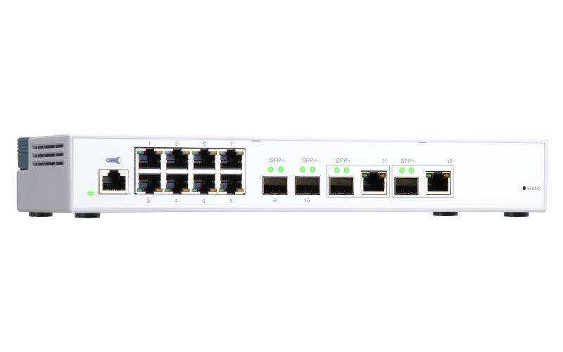 QNAP 8x RJ45 1GbE | 2x 10GbE SFP+|RJ45 Combo | 2x 10GbE SFP+ | Web Managed | 100-240VAC | 50|60 Hz | 1.15 kg (QSW-M408-2C)