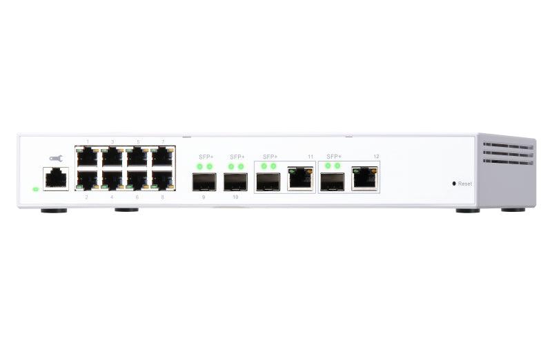 QNAP 8x RJ45 1GbE | 2x 10GbE SFP+|RJ45 Combo | 2x 10GbE SFP+ | Web Managed | 100-240VAC | 50|60 Hz | 1.15 kg (QSW-M408-2C)