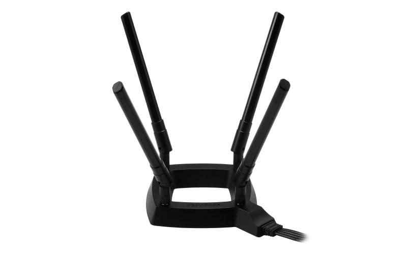 QNAP QWA-AC2600 | PCI Express 2.0 x1 | 2.4|5 GHz | IEEE 802.11b|g|n|ac|a | 54-1733 Mbps | 4x RP-SMA | 160x90.3x20.6 | (QWA-AC2600)