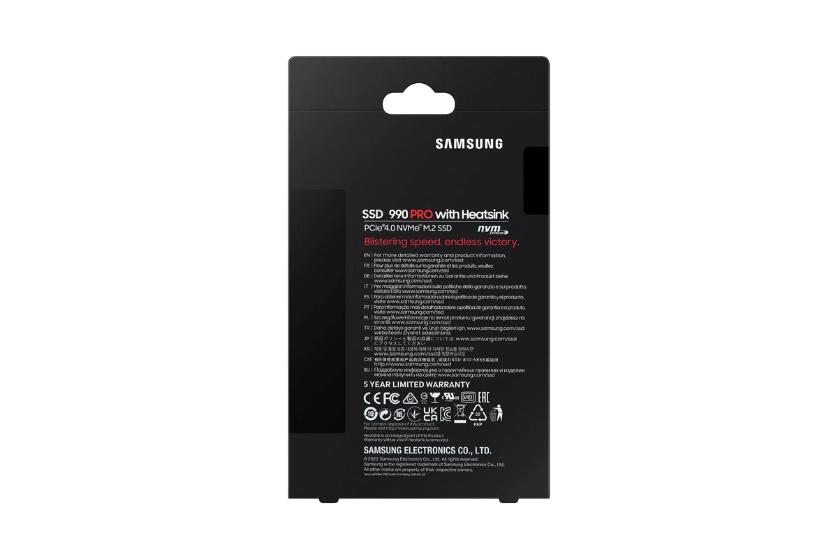 SAMSUNG 2 TB | M.2 (2280) | PCIe Gen 4.0 x4 | NVMe | V-NAND 3-bit MLC 2.0 | 80 x 24.3 x 8.2 mm (MZ-V9P2T0CW)