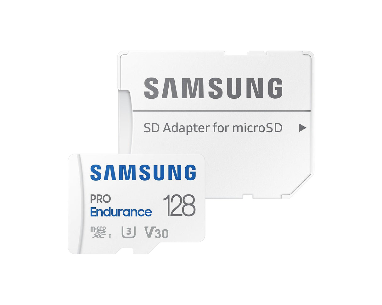 SAMSUNG MB-MJ128KA|APC | PRO Endurance | 128GB MicroSDXC | Class 10 | U3 | V30 | UHS-I | With SD Adapter (MB-MJ128KA/APC)