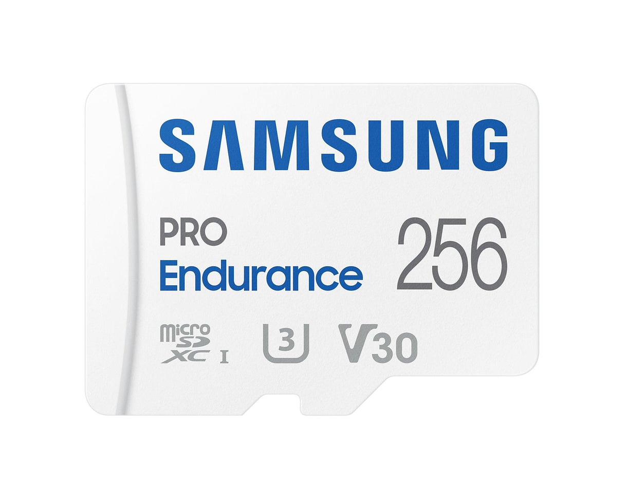 SAMSUNG MB-MJ256KA|APC | PRO Endurance | 256GB MicroSDXC | Class 10 | U3 | V30 | UHS-I | With SD Adapter (MB-MJ256KA/APC)