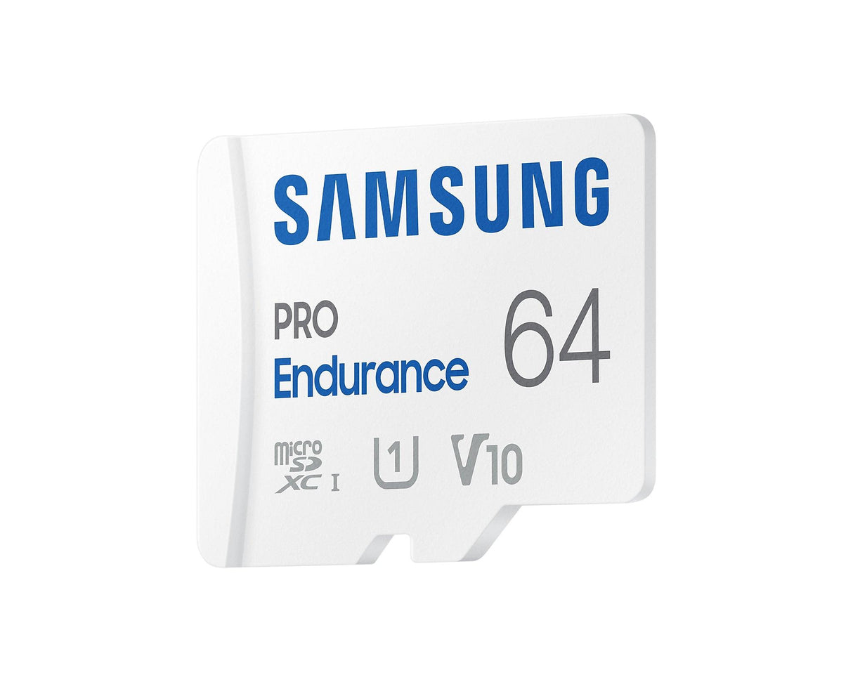 SAMSUNG MB-MJ64KA|APC | PRO Endurance | 64GB MicroSDXC | Class 10 | U1 | V10 | UHS-I | With SD Adapter (MB-MJ64KA/APC)