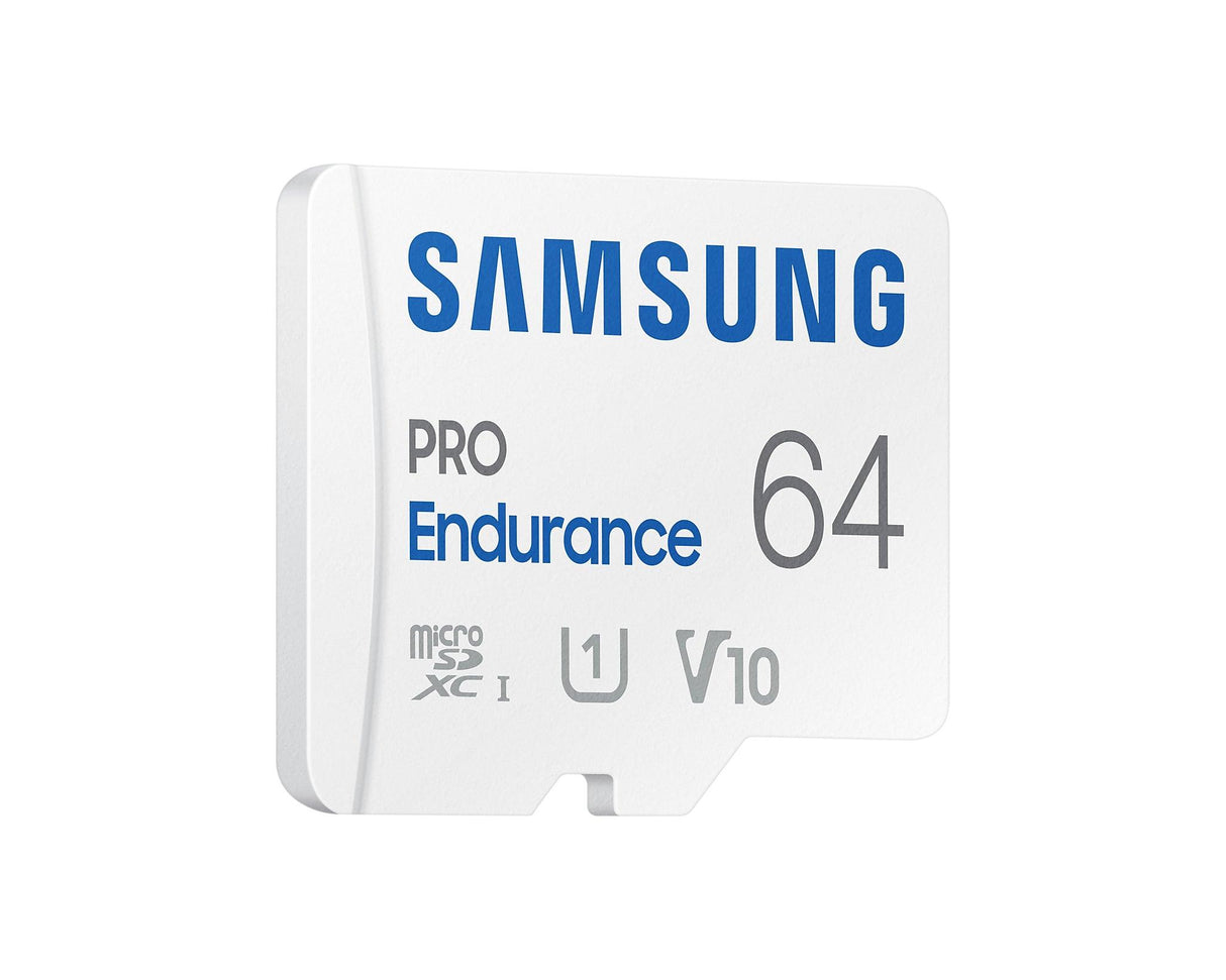 SAMSUNG MB-MJ64KA|APC | PRO Endurance | 64GB MicroSDXC | Class 10 | U1 | V10 | UHS-I | With SD Adapter (MB-MJ64KA/APC)