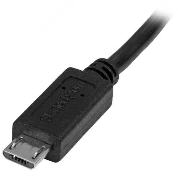 STARTECH 0.5m 20in Micro-USB Extension Cable - M|F - Micro USB Male to Micro USB Female Cable (USBUBEXT50CM)