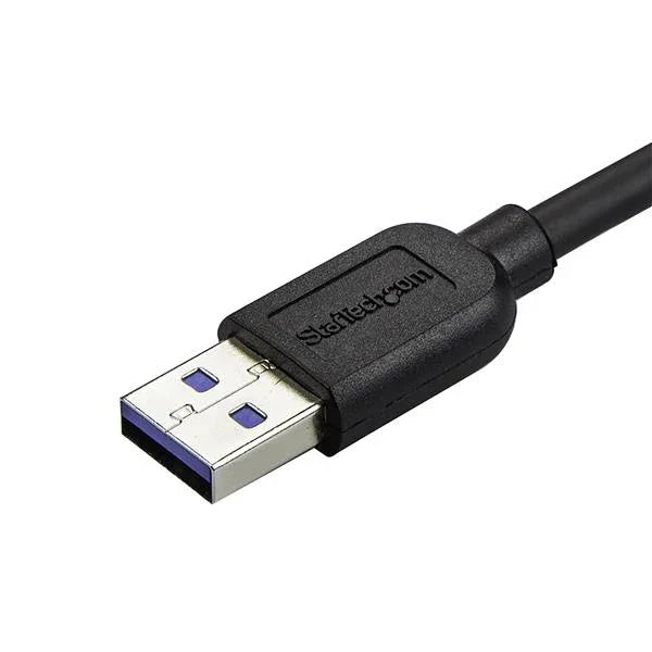 STARTECH 0.5m 20in Slim Micro USB 3.0 Cable M|M - Right-Angle Micro-USB - USB 3.0 A to Micro B - Angled Micro USB 3.1 Gen 1 5Gbps (USB3AU50CMRS)