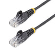 STARTECH 1.5 m CAT6 Cable - Slim CAT6 Patch Cord - Black - Snagless RJ45 Connectors - Gigabit Ethernet Cable - 28 AWG (N6PAT150CMBKS) (N6PAT150CMBKS)