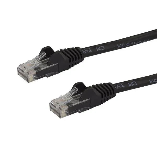 STARTECH 1.5m CAT6 Ethernet Cable - Black CAT 6 Gigabit Ethernet Wire -650MHz 100W PoE RJ45 UTP Network|Patch Cord Snagless w|Strain Relief Fluke Tested|Wiring is UL Certified|TIA (N6PATC150CMBK) (N6PATC150CMBK)