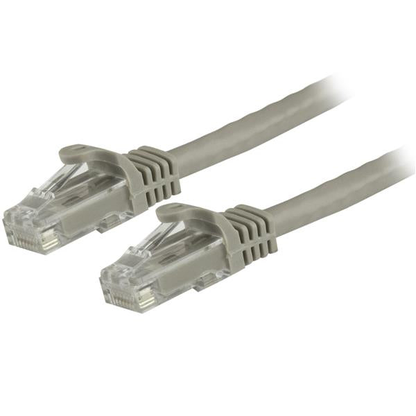 STARTECH 1.5m CAT6 Ethernet Cable - Grey CAT 6 Gigabit Ethernet Wire -650MHz 100W PoE RJ45 UTP Network|Patch Cord Snagless w|Strain Relief Fluke Tested|Wiring is UL Certified|TIA (N6PATC150CMGR) (N6PATC150CMGR)