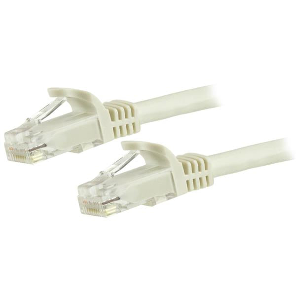 STARTECH 1.5m CAT6 Ethernet Cable - White CAT 6 Gigabit Ethernet Wire -650MHz 100W PoE RJ45 UTP Network|Patch Cord Snagless w|Strain Relief Fluke Tested|Wiring is UL Certified|TIA (N6PATC150CMWH) (N6PATC150CMWH)