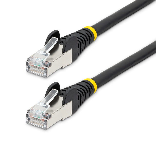 STARTECH 1.5m CAT6a Ethernet Cable - Low Smoke Zero Halogen (LSZH) - 10 Gigabit 500MHz 100W PoE RJ45 S|FTP Black Network Patch Cord Snagless w|Strain Relief (NLBK-150-CAT6A-PATCH) (NLBK-150-CAT6A-PATCH)