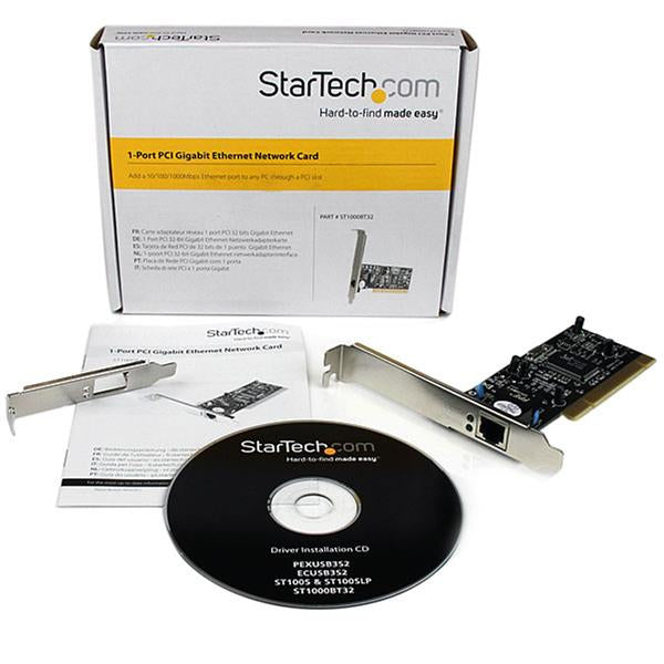 STARTECH 1 Port PCI 10|100|1000 32 Bit Gigabit Ethernet Network Adapter Card (ST1000BT32) (ST1000BT32)