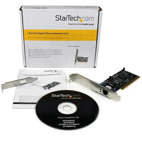 STARTECH 1 Port PCI 10|100|1000 32 Bit Gigabit Ethernet Network Adapter Card (ST1000BT32) (ST1000BT32)
