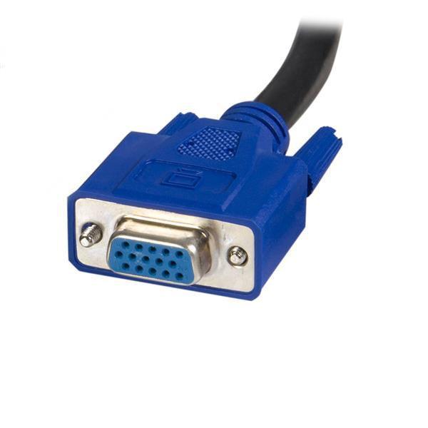 STARTECH 10 ft 2-in-1 Universal USB KVM Cable - 10ft VGA KVM Cable - 10ft USB KVM Cable - 10ft KVM Switch Cable (SVUSB2N1_10)