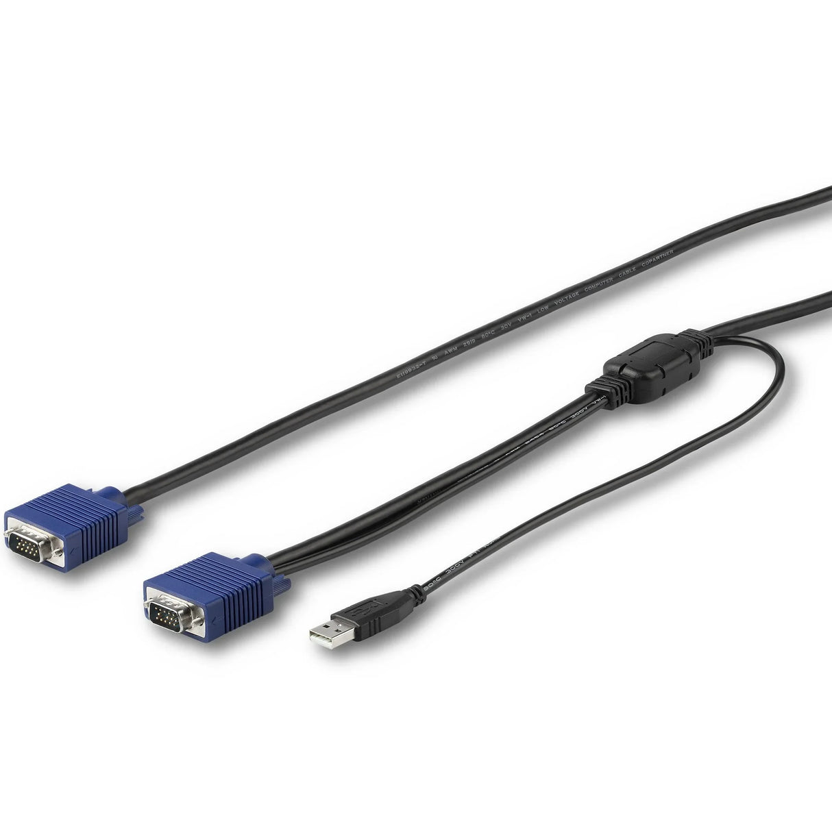 STARTECH 10 ft. (3 m) USB KVM Cable for Rackmount Consoles - VGA and USB KVM Console Cable (RKCONSUV10) (RKCONSUV10)