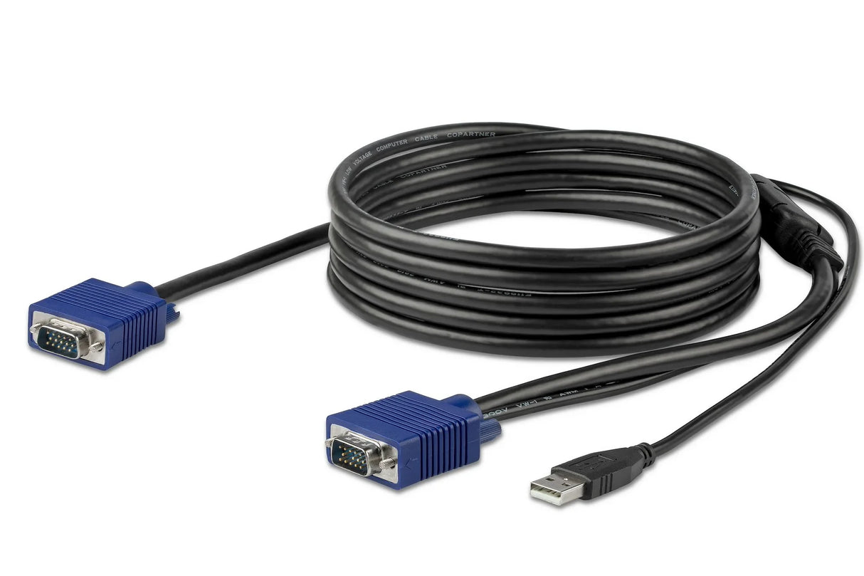 STARTECH 10 ft. (3 m) USB KVM Cable for Rackmount Consoles - VGA and USB KVM Console Cable (RKCONSUV10) (RKCONSUV10)