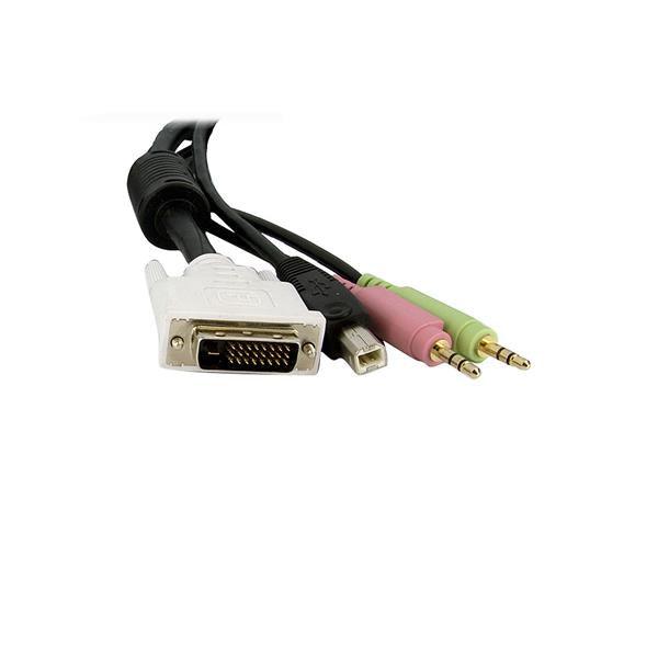 STARTECH 10 ft | 3m 4-in-1 USB Dual Link DVI-D KVM Switch Cable w| Audio & Microphone (DVID4N1USB10)