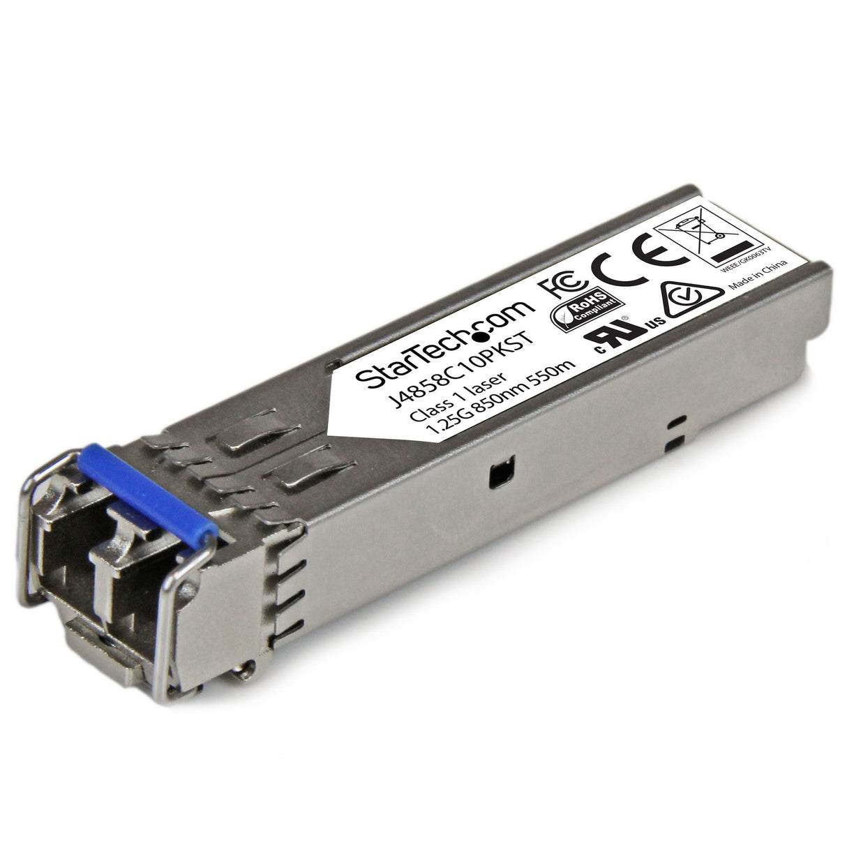 STARTECH 10 pack HPE J4858C Compatible SFP Module - 1000BASE-SX - 1GbE Multi Mode (MMF) Fiber Optic Transceiver - 1 Gigabit Ethernet SFP - LC 550m - 850nm - DDM HPE 1400 | 1700 | 1820 (J4858C10PKST) (J4858C10PKST)