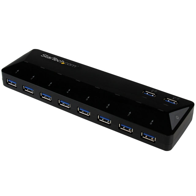 STARTECH 10 Port USB 3.0 Hub with Charge & Sync Ports - 8 x USB-A | 2 x USB-A Fast Charge Ports - Multi Port Powered USB Hub (ST103008U2C) (ST103008U2C)