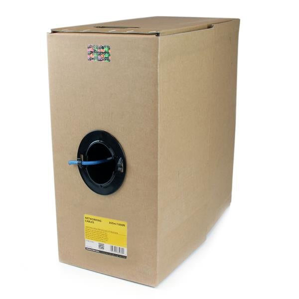 STARTECH 1000 ft Bulk Roll of Blue CMR Cat6 Solid UTP Riser Cable - Cat 6 Riser Cable - Cat.6 CMR Ethernet Cable - 23 AWG - Blue (WIR6CMRBL)