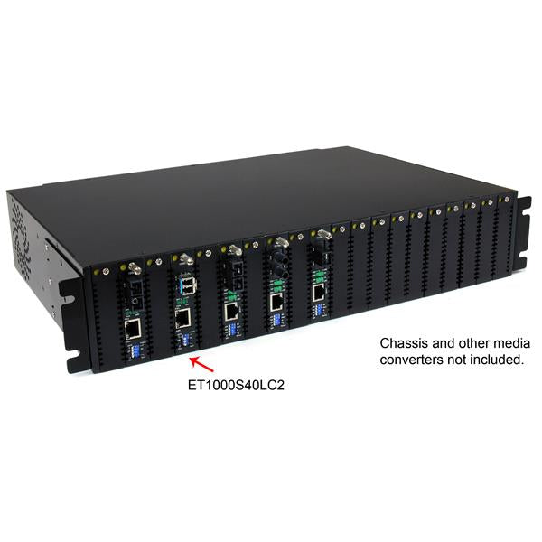 STARTECH 1000 Mbps Gigabit Single Mode Fiber Media Converter LC 40 km (ET1000S40LC2)