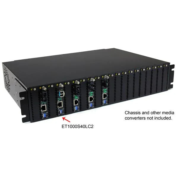 STARTECH 1000 Mbps Gigabit Single Mode Fiber Media Converter LC 40 km (ET1000S40LC2)