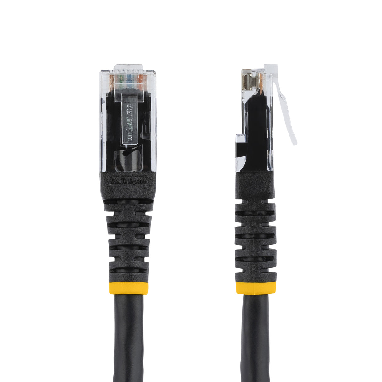 STARTECH 10ft CAT6 Ethernet Cable - Black CAT 6 Gigabit Ethernet Wire -650MHz 100W PoE RJ45 UTP Molded Network|Patch Cord w|Strain Relief|Fluke Tested|Wiring is UL Certified|TIA (C6PATCH10BK) (C6PATCH10BK)
