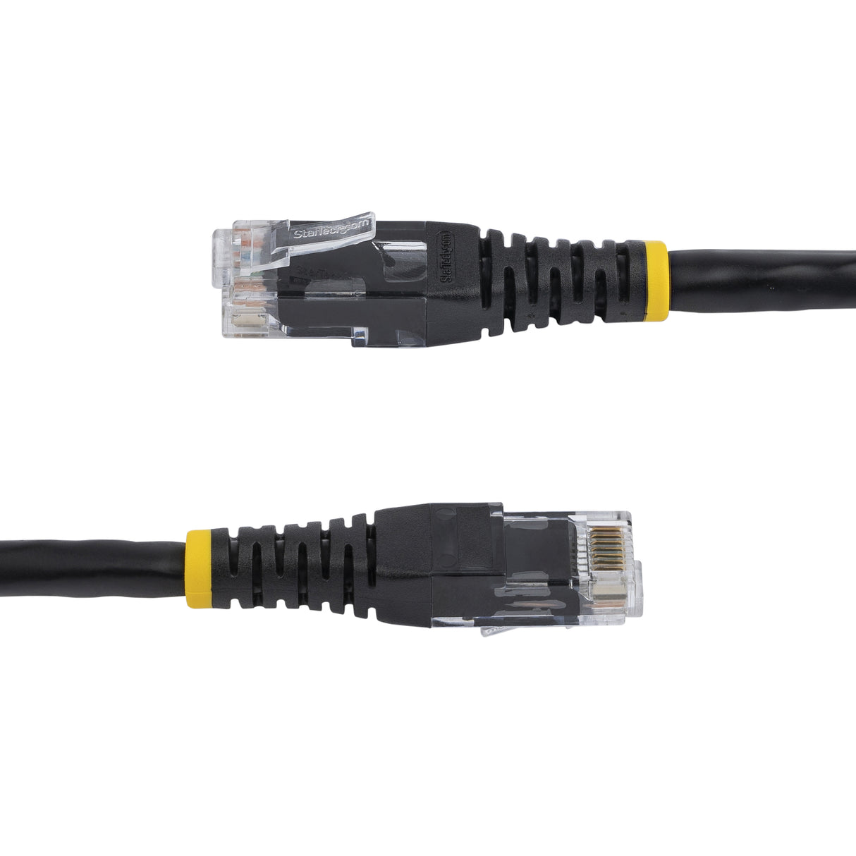 STARTECH 10ft CAT6 Ethernet Cable - Black CAT 6 Gigabit Ethernet Wire -650MHz 100W PoE RJ45 UTP Molded Network|Patch Cord w|Strain Relief|Fluke Tested|Wiring is UL Certified|TIA (C6PATCH10BK) (C6PATCH10BK)