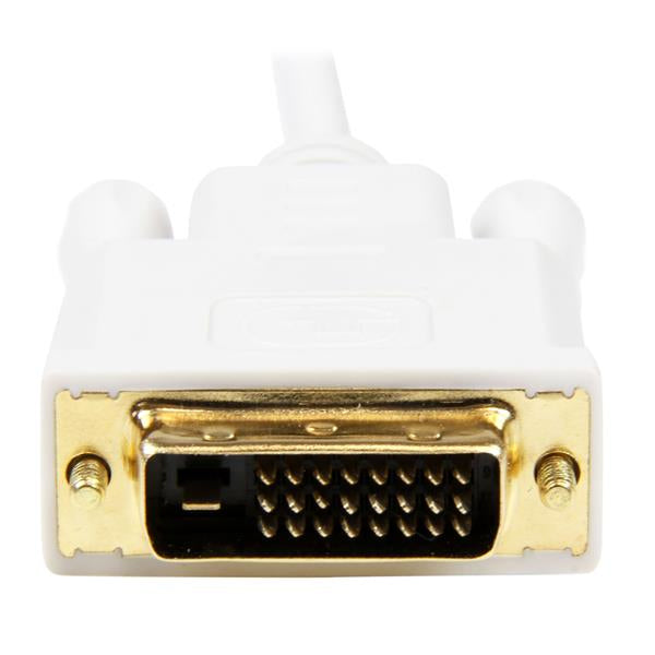 STARTECH 10ft Mini DisplayPort to DVI Adapter Cable - Mini DP to DVI Video Converter - MDP to DVI Cable for Mac | PC 1920x1200 - White (MDP2DVIMM10W)