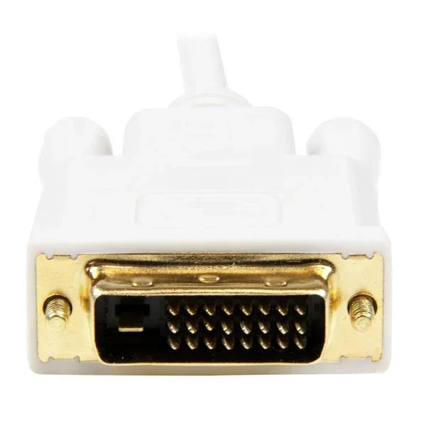 STARTECH 10ft Mini DisplayPort to DVI Adapter Cable - Mini DP to DVI Video Converter - MDP to DVI Cable for Mac | PC 1920x1200 - White (MDP2DVIMM10W)