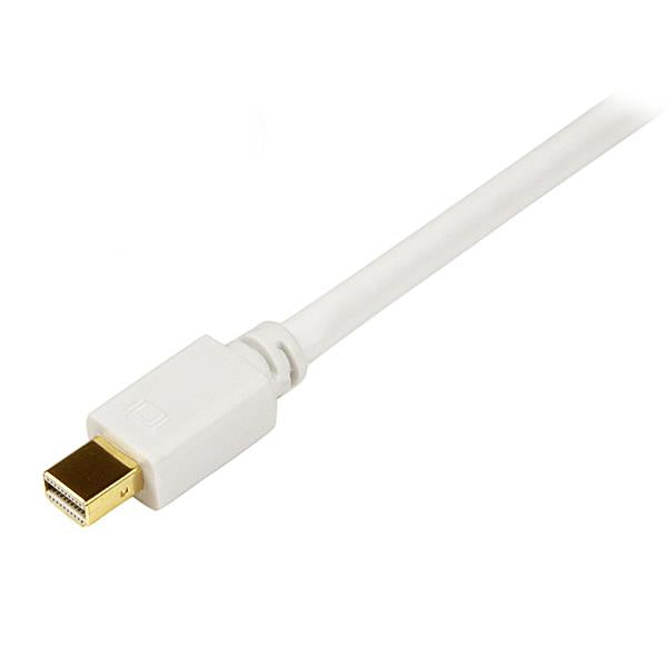 STARTECH 10ft Mini DisplayPort to DVI Adapter Cable - Mini DP to DVI Video Converter - MDP to DVI Cable for Mac | PC 1920x1200 - White (MDP2DVIMM10W)