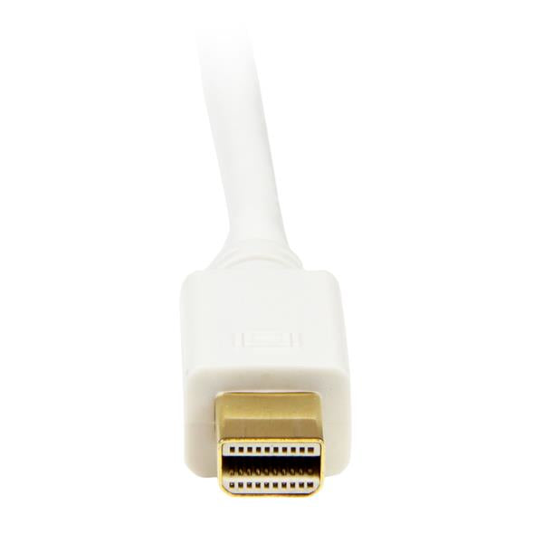 STARTECH 10ft Mini DisplayPort to DVI Adapter Cable - Mini DP to DVI Video Converter - MDP to DVI Cable for Mac | PC 1920x1200 - White (MDP2DVIMM10W)